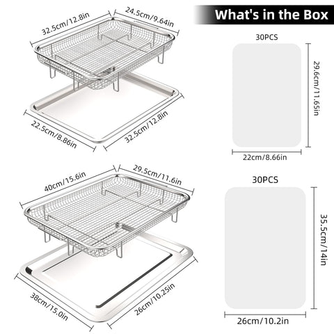 OPENICE large crisper tray close-up showing non-stick surface and food release.