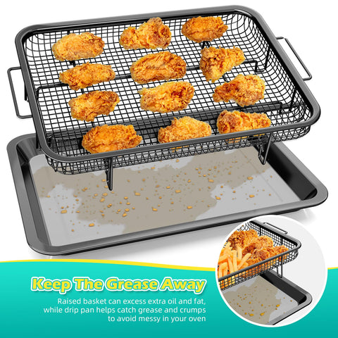 OPENICE medium air fryer basket in oven for side dishes