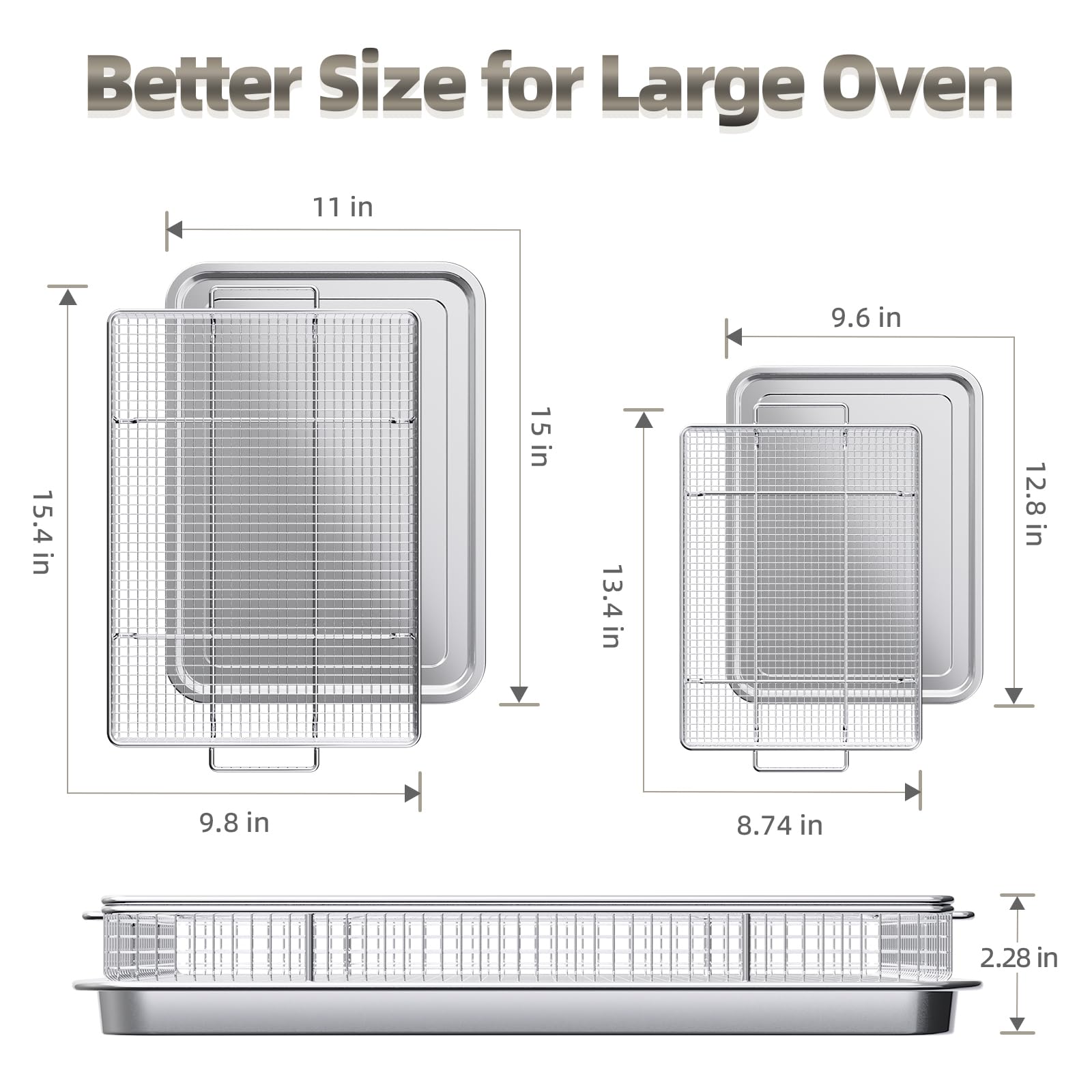 OPENICE oven air fryer tray catches drips for easy cleanup.