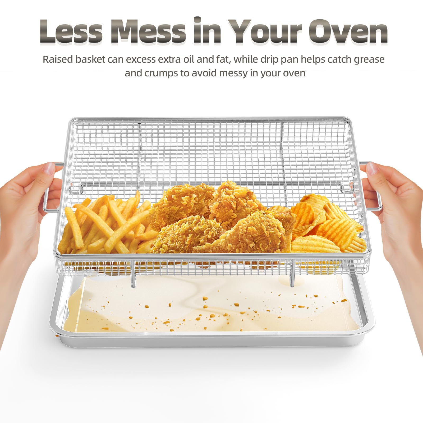 OPENICE raised-foot design promotes 360-degree heat circulation for even cooking.