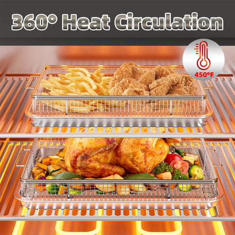 OPENICE stainless steel crisper basket resists flaking for long-lasting performance.