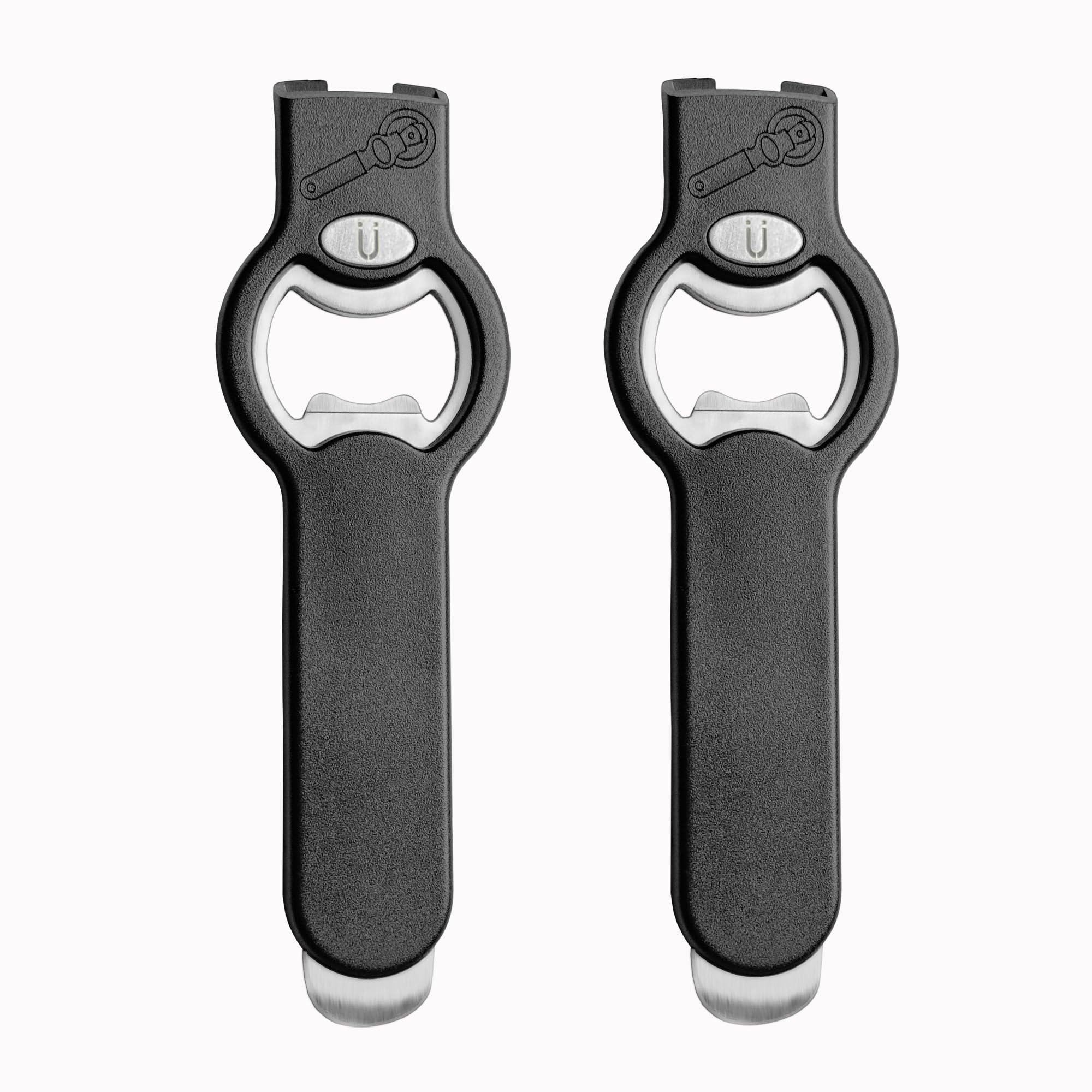 OpenPRO 2-in-1 opener with fridge magnet keeps bottles handy and caps captured.