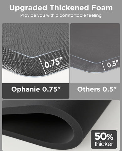 Ophanie beveled-edge design reduces tripping in busy spaces