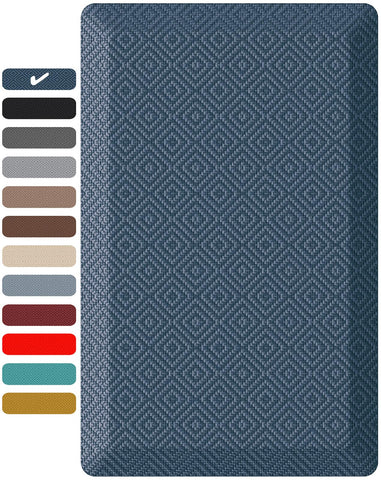 Ophanie kitchen mat top view highlights 0.75-inch cushion for fatigue relief while cooking