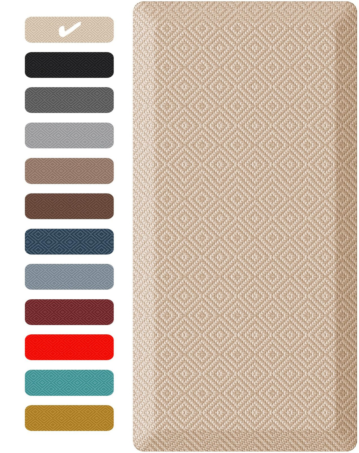 Ophanie kitchen mat with 0.75-inch cushion for fatigue relief while standing