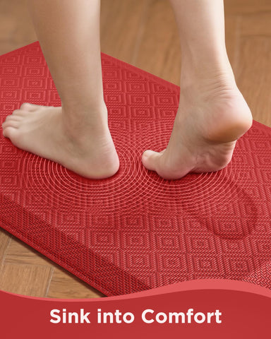 Ophanie kitchen mat 0-75 inch thick design provides comfortable standing during meal prep