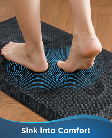 Ophanie mat featuring beveled edges to reduce trip hazards