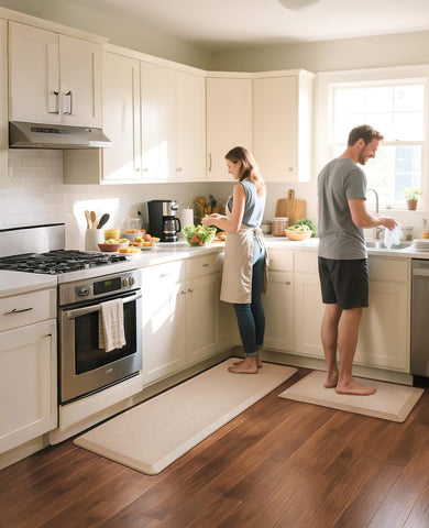 Ophanie kitchen mat eco-friendly foam-core supports durable comfort