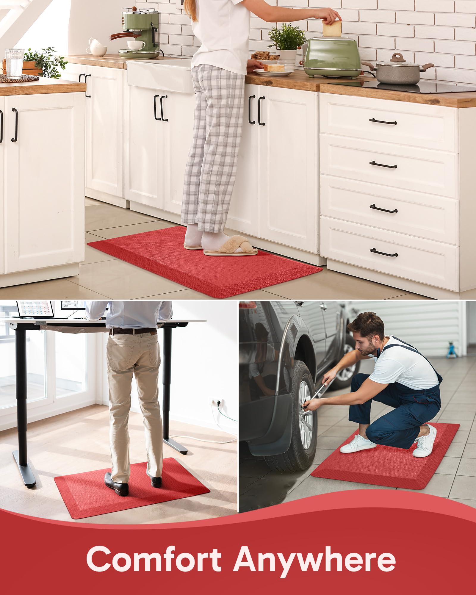 Ophanie flat packed delivery kitchen mat arrives ready to use