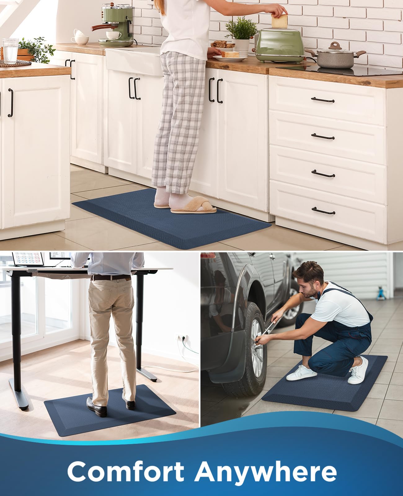 Ophanie kitchen mat in home or office setup promoting comfortable standing