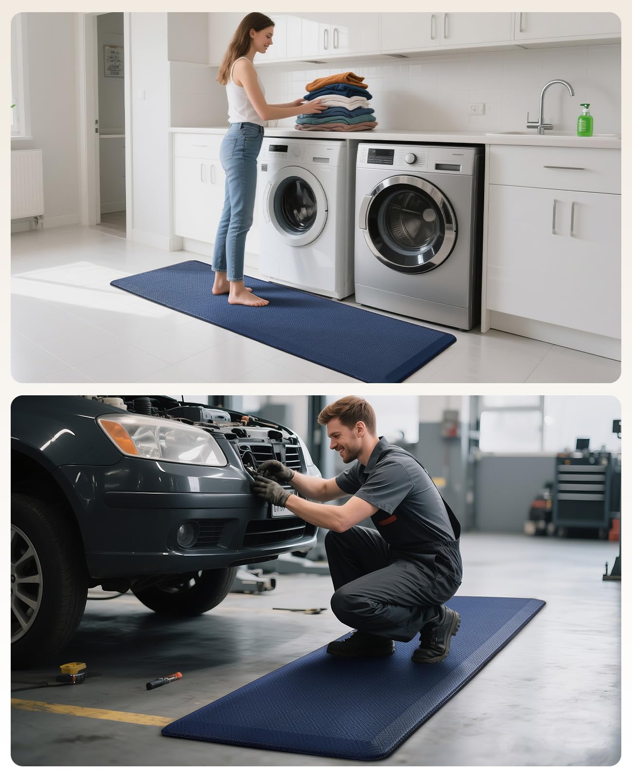 Ophanie kitchen mat showcases a modern textured design for stylish kitchens