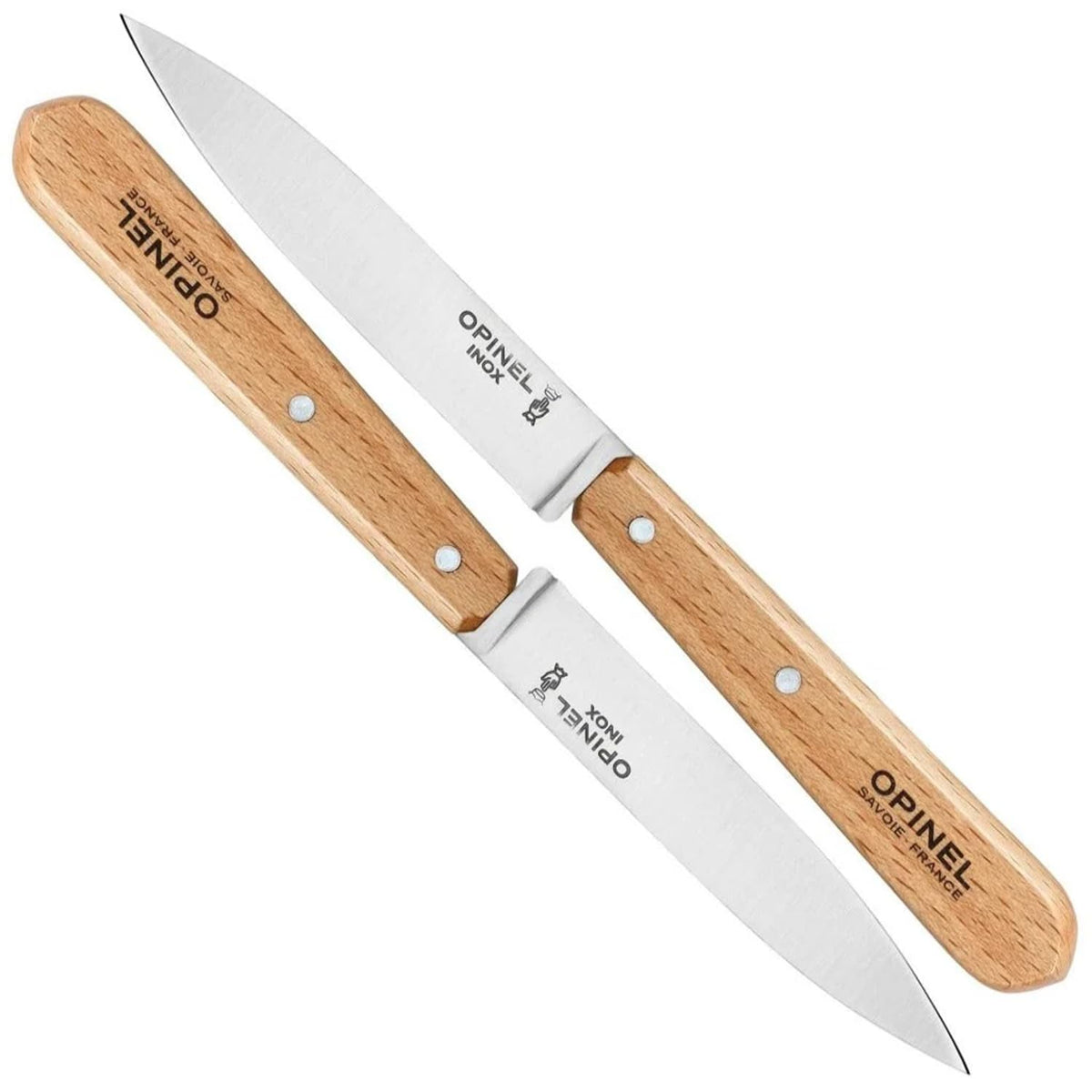 OPINEL No. 112 paring knives set for precise peeling and trimming tasks.