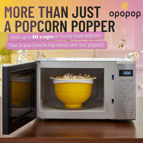 OPOPOP BPA-free dishwasher-safe popcorn bowl for quick, safe cleanup.