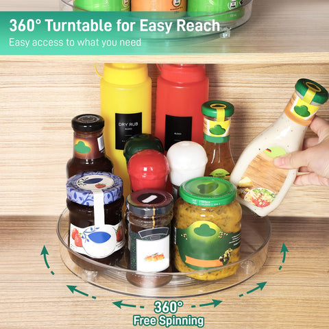 Optish clear sides help quickly view contents on pantry shelves.