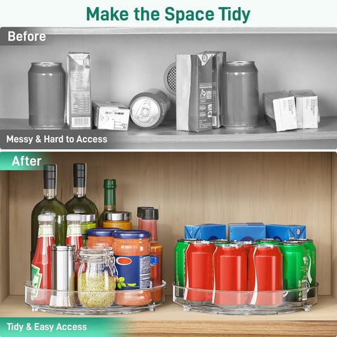 Optish kitchen counter organizer keeps bottles and spices neatly accessible.
