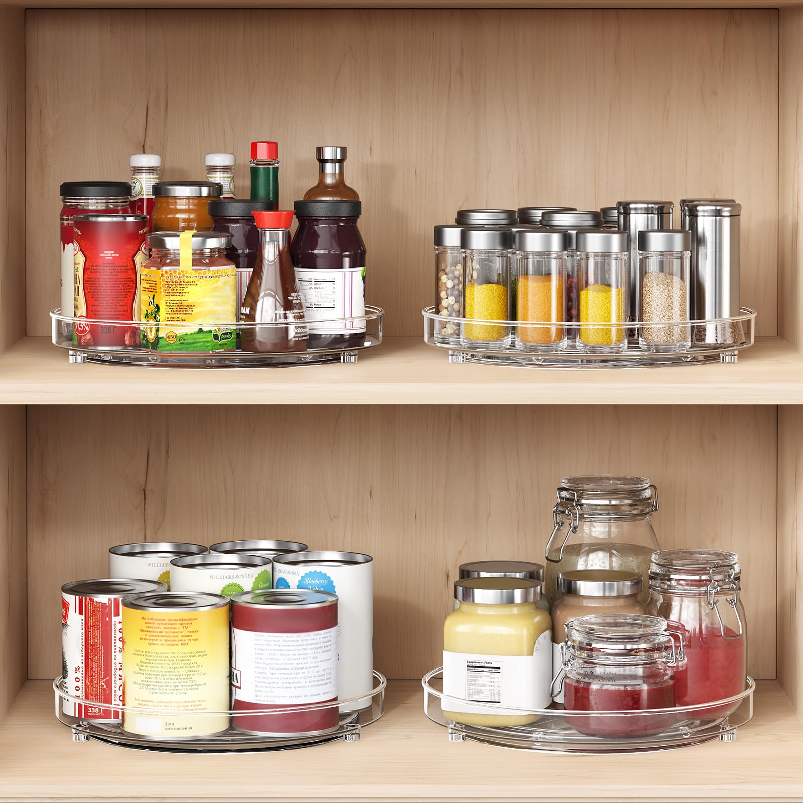 Optish vanity cosmetics organizer keeps beauty products neatly within reach.