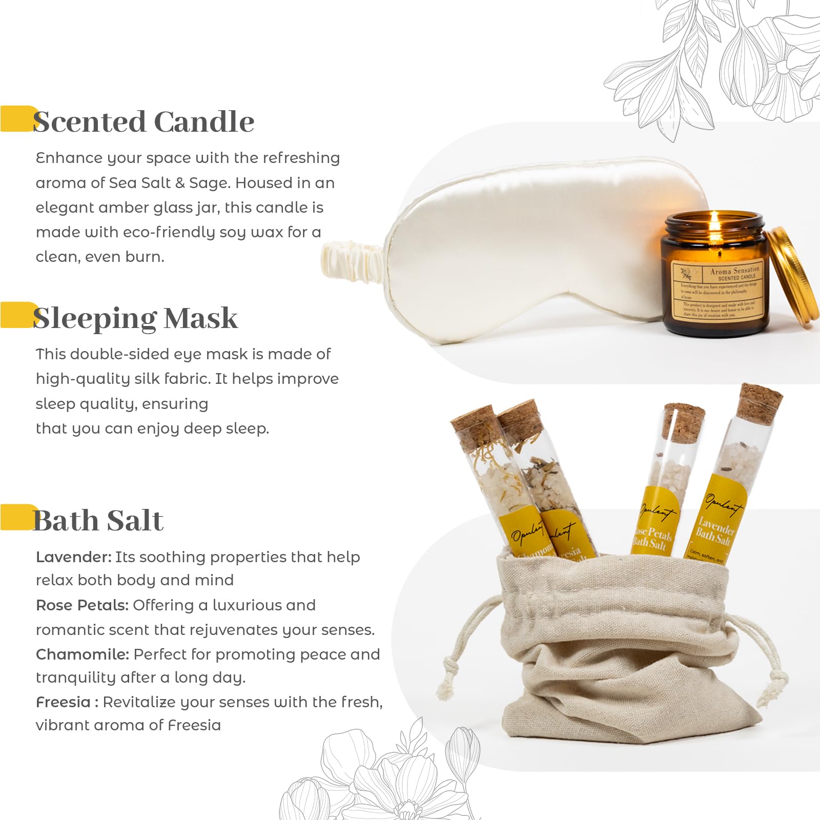Opulent spa gift basket combines pampering essentials for a luxurious self-care ritual.