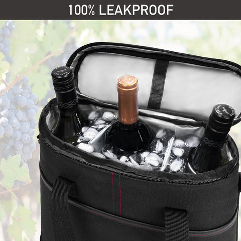 OPUX black-canvas-wine-tote combines style and durability for beach and park trips.