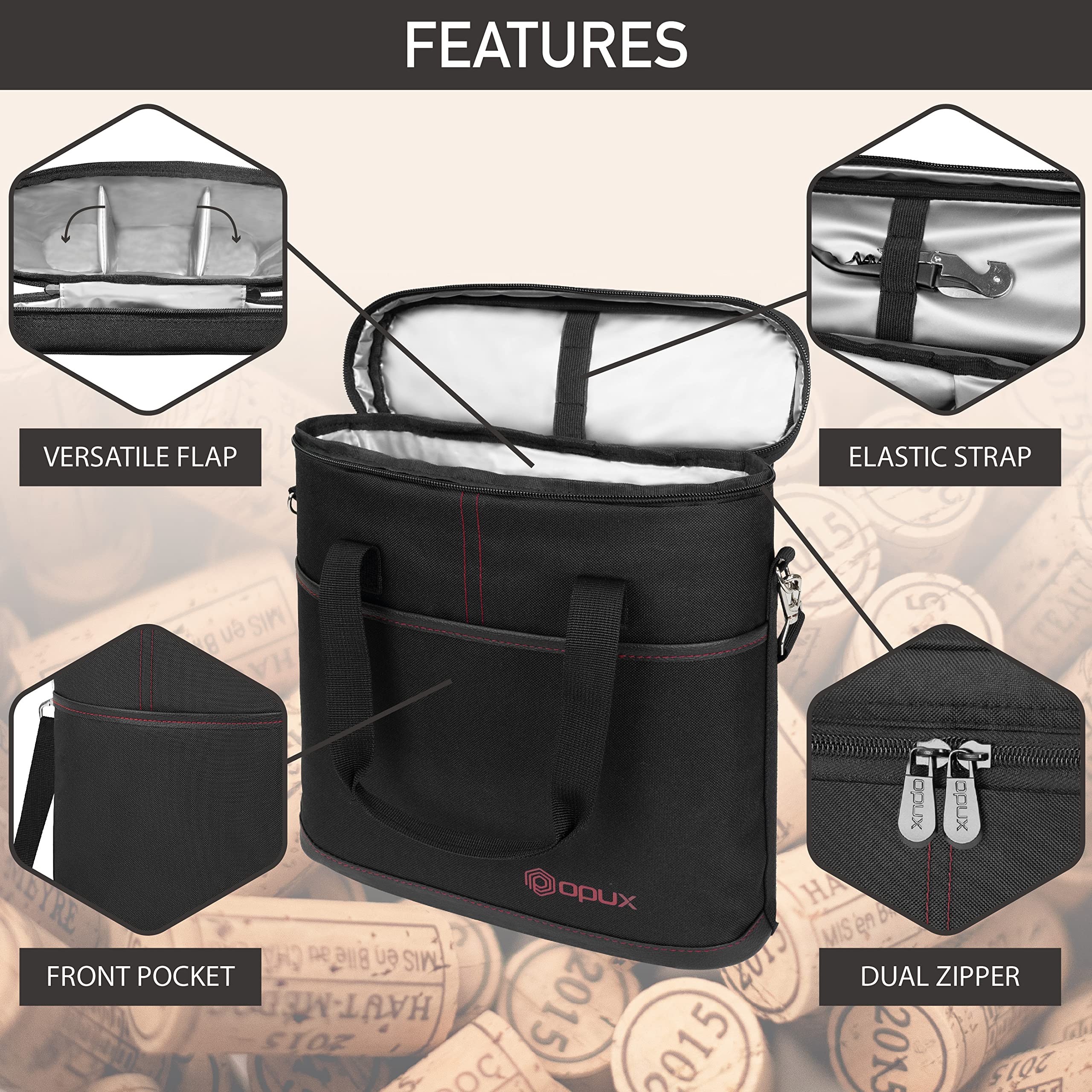 OPUX byob-wine-tote-for-dining supports easy packing for restaurants and tastings.