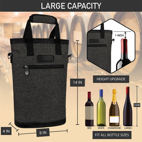 OPUX charcoal grey wine carrier ready for gifting and everyday use.