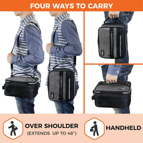 OPUX clip-on buckle lunch bag offers hands-free portability for on-the-go meals.
