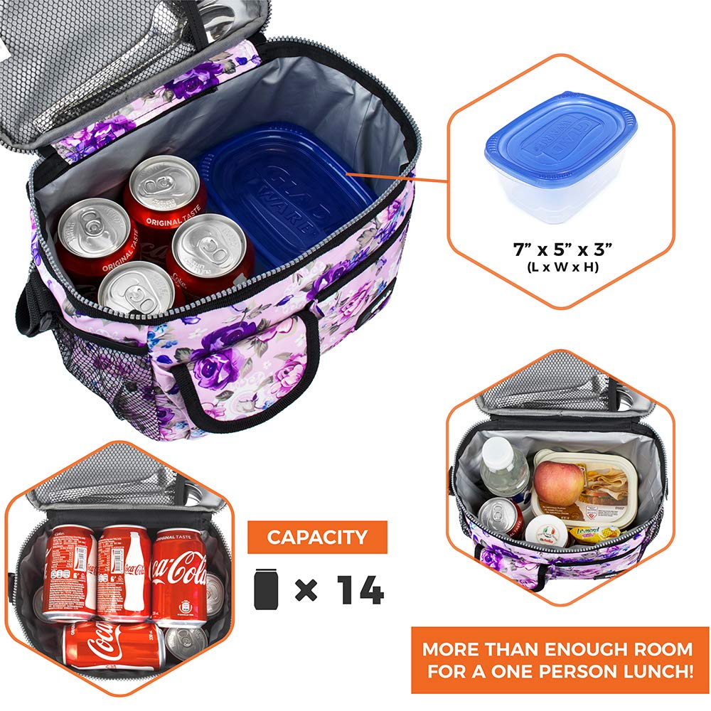 OPUX lunch bag 600D polyester texture highlights durability