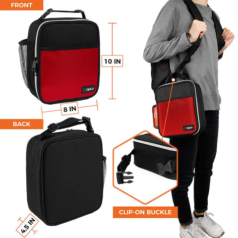opux lunch bag front pocket stores utensils and essentials