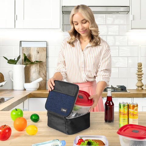 opux lunch bag with detachable buckle handle for hands-free carrying