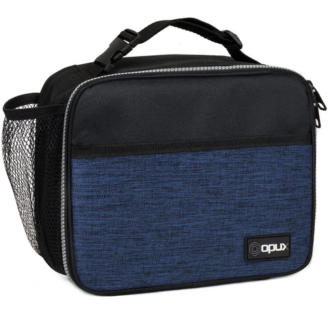 opux insulated lunch bag with front pocket for snacks and school use