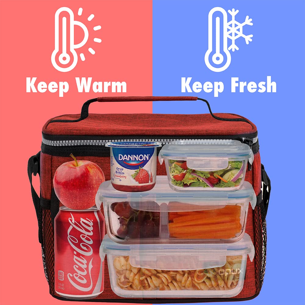 OPUX leakproof liner inside lunch bag simplifies cleanup after use