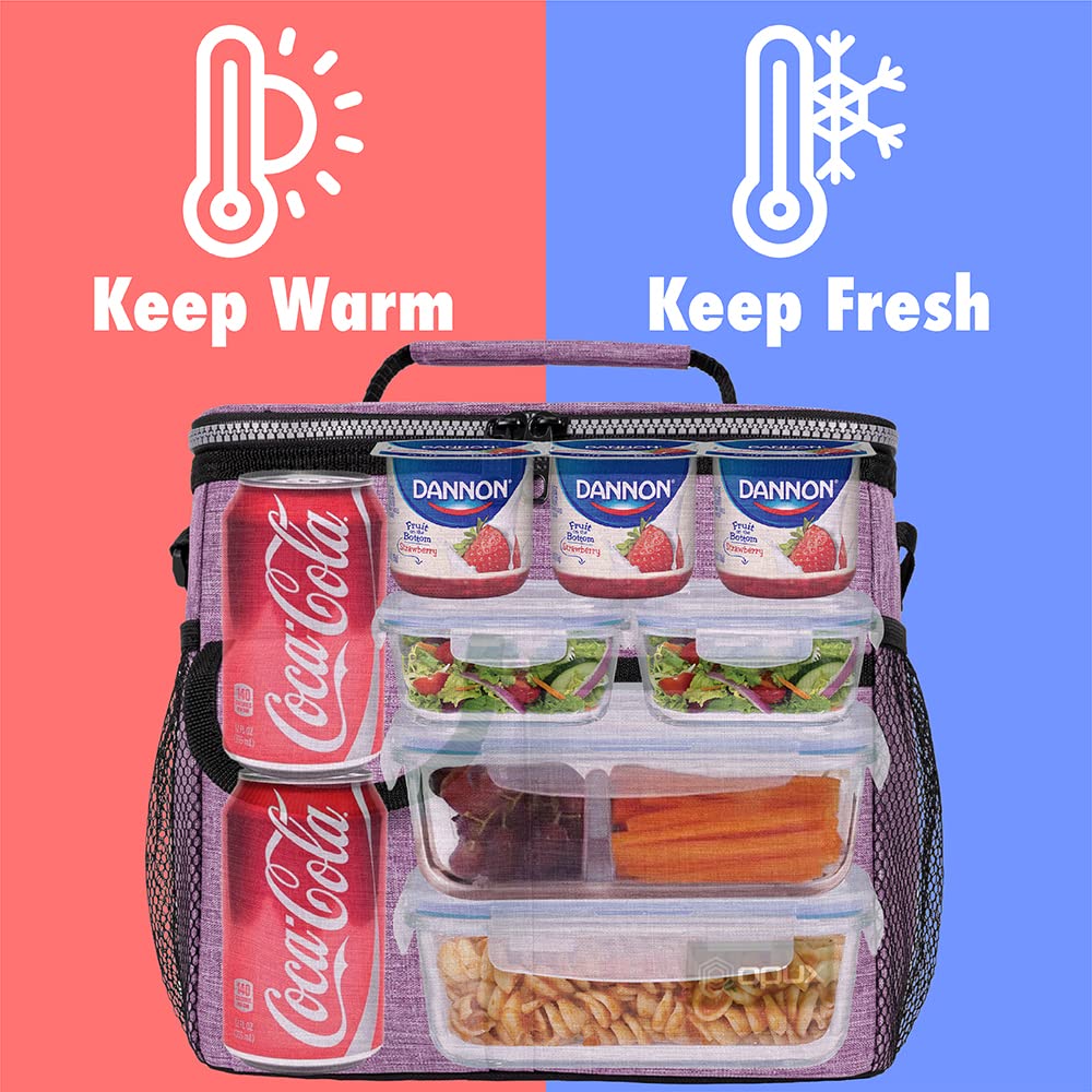 OPUX lunch bag with adjustable shoulder strap for comfortable carrying