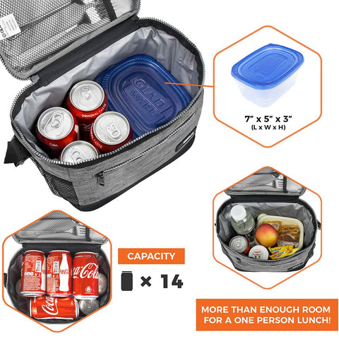 opux insulated lunch box large capacity fits big meals and meal prep