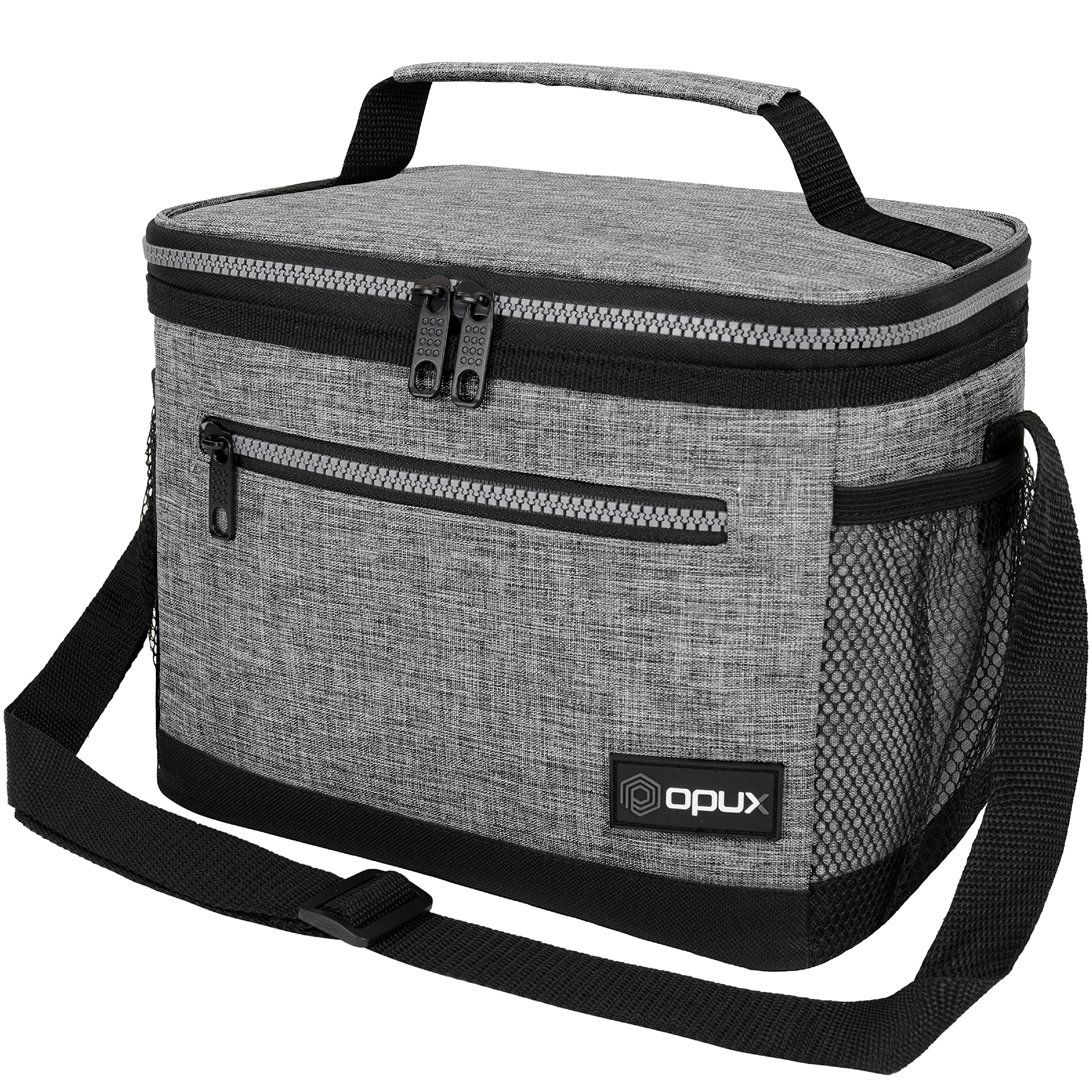 opux insulated lunch box with top handle for easy carrying at work or school