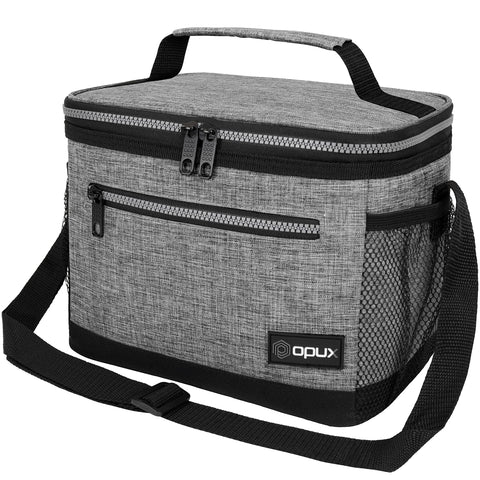 opux insulated lunch box with top handle for easy carrying at work or school