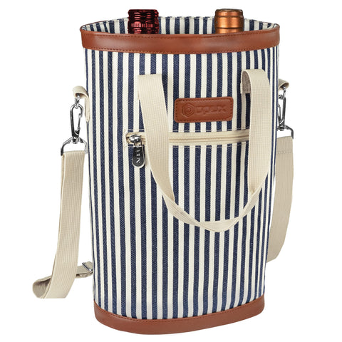 OPUX insulated wine cooler bag with leakproof design keeps wine at temperature.
