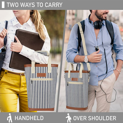 OPUX leakproof wine cooler liner prevents spills during transport.
