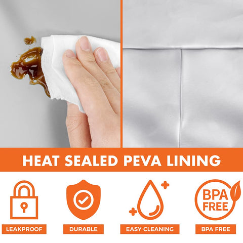 OPUX durable interior lining is easy to wipe clean after meals.