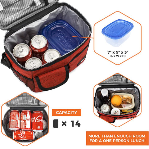 OPUX front pocket stores utensils and napkins neatly
