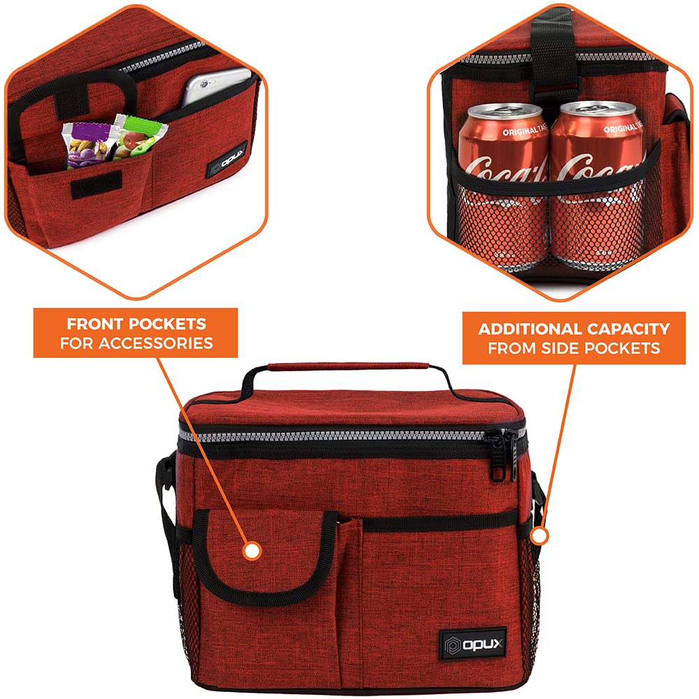 OPUX lunch bag with adjustable shoulder strap for easy carrying