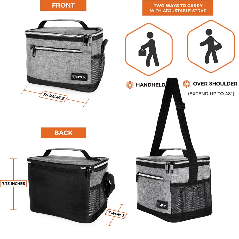 opux lunch bag side water bottle pocket keeps drinks within reach