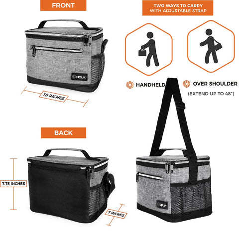opux lunch bag side water bottle pocket keeps drinks within reach