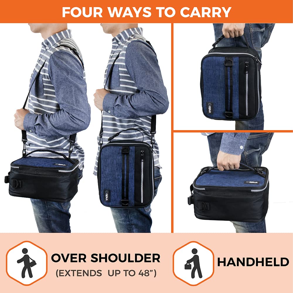 OPUX lunch bag waterproof construction protects contents during travel.