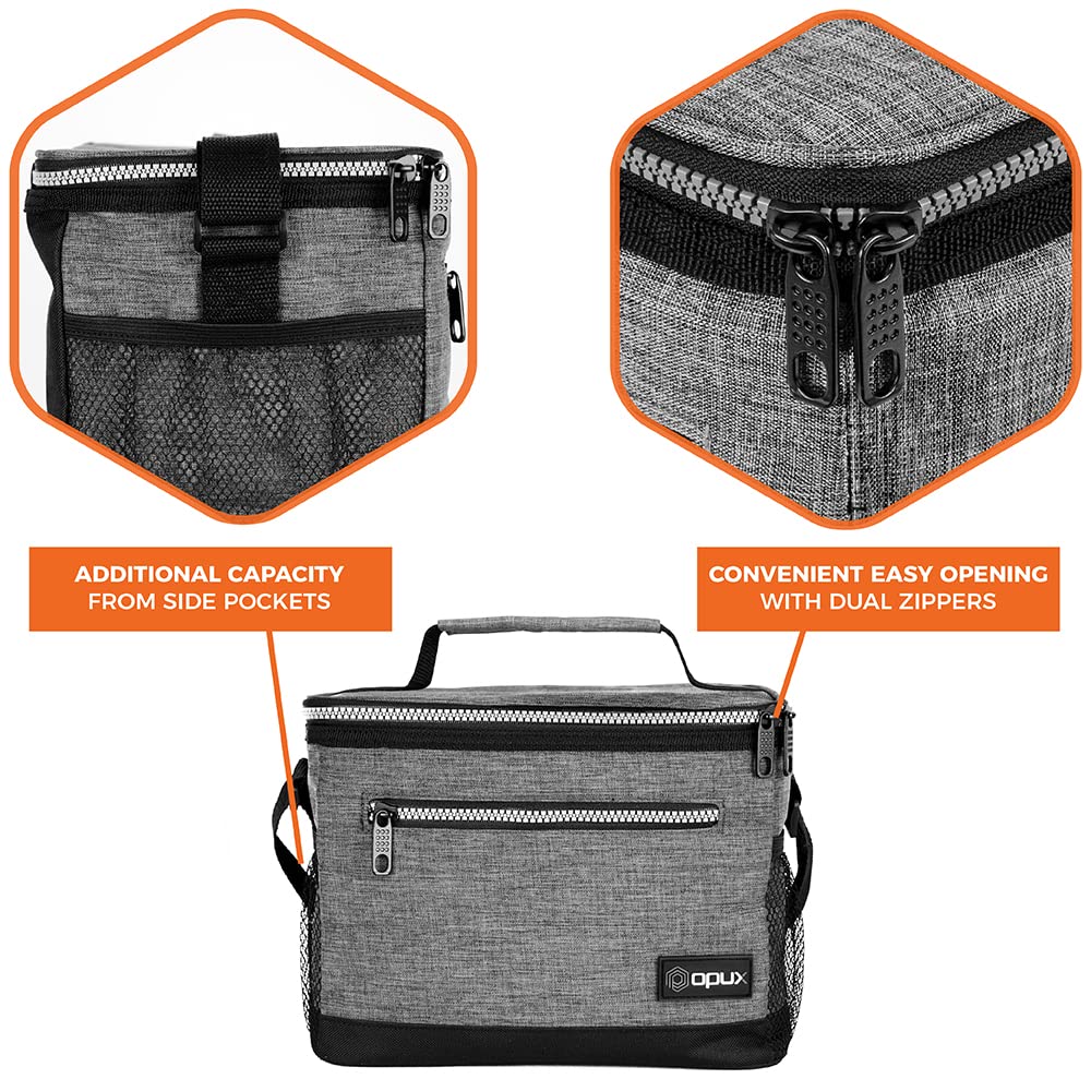opux lunch bag waterproof exterior protects contents from spills