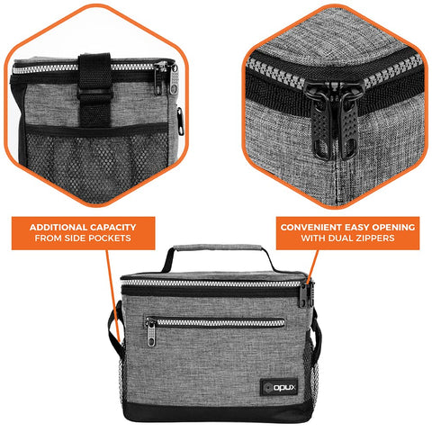 opux lunch bag waterproof exterior protects contents from spills