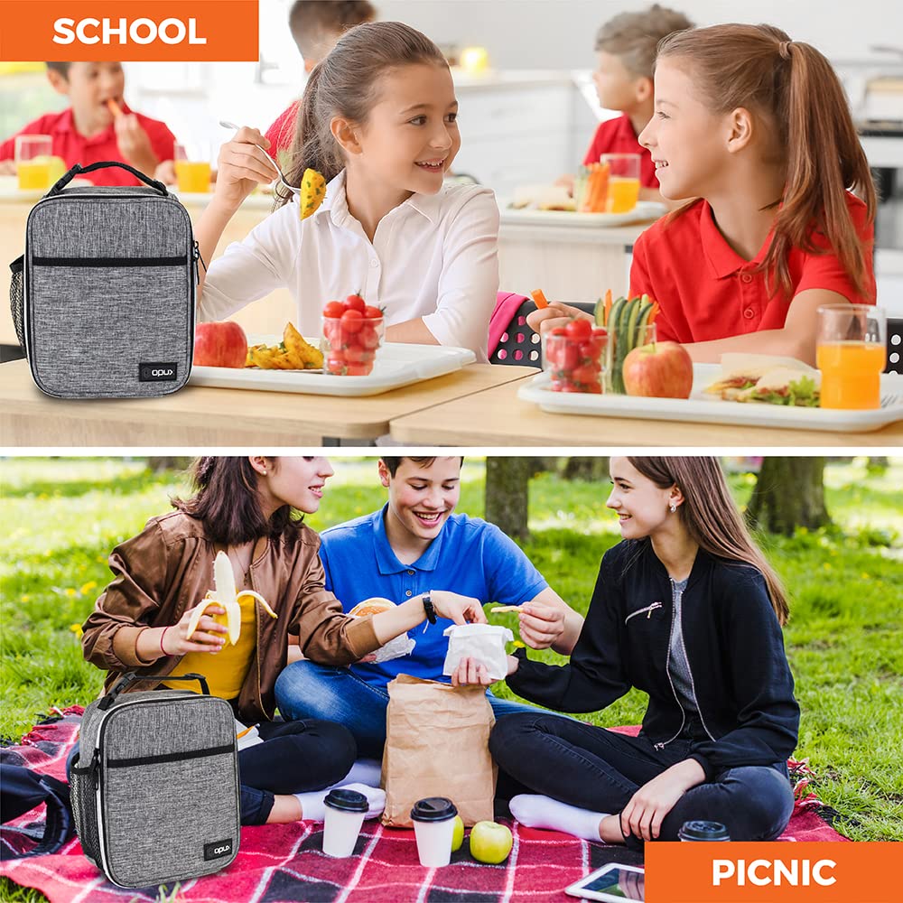 Opux lunch box designed for school and work with a slim profile