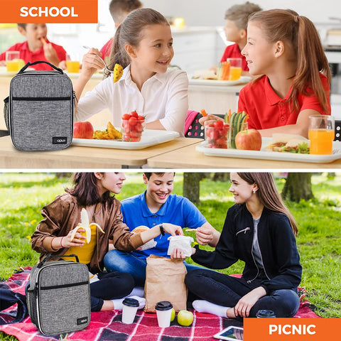 Opux lunch box designed for school and work with a slim profile