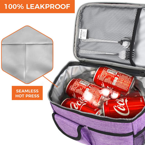 OPUX purple lunch bag suitable for work, school, and outdoor outings