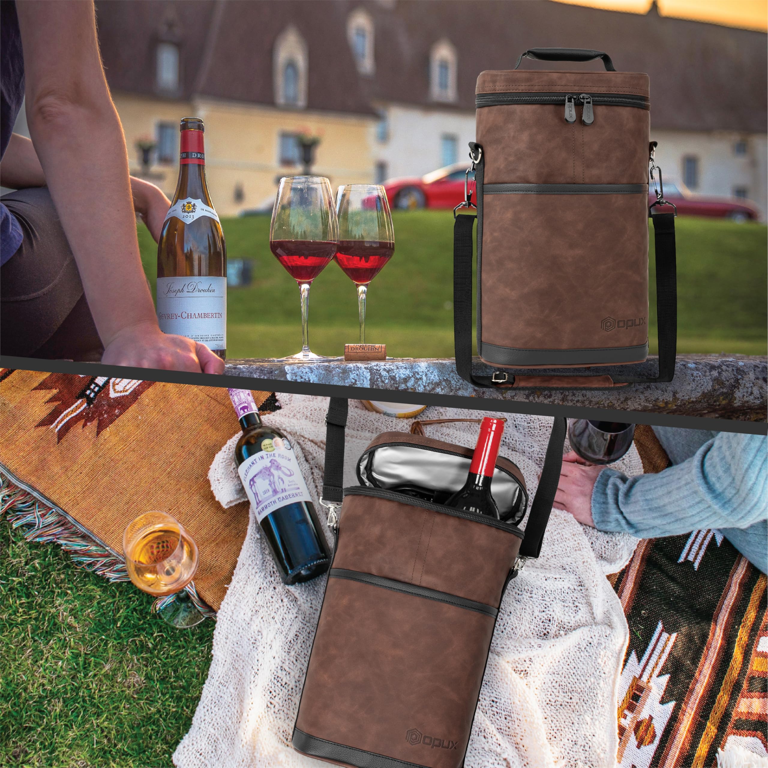 OPUX wine bag for travel, BYOB dinners, and picnics.