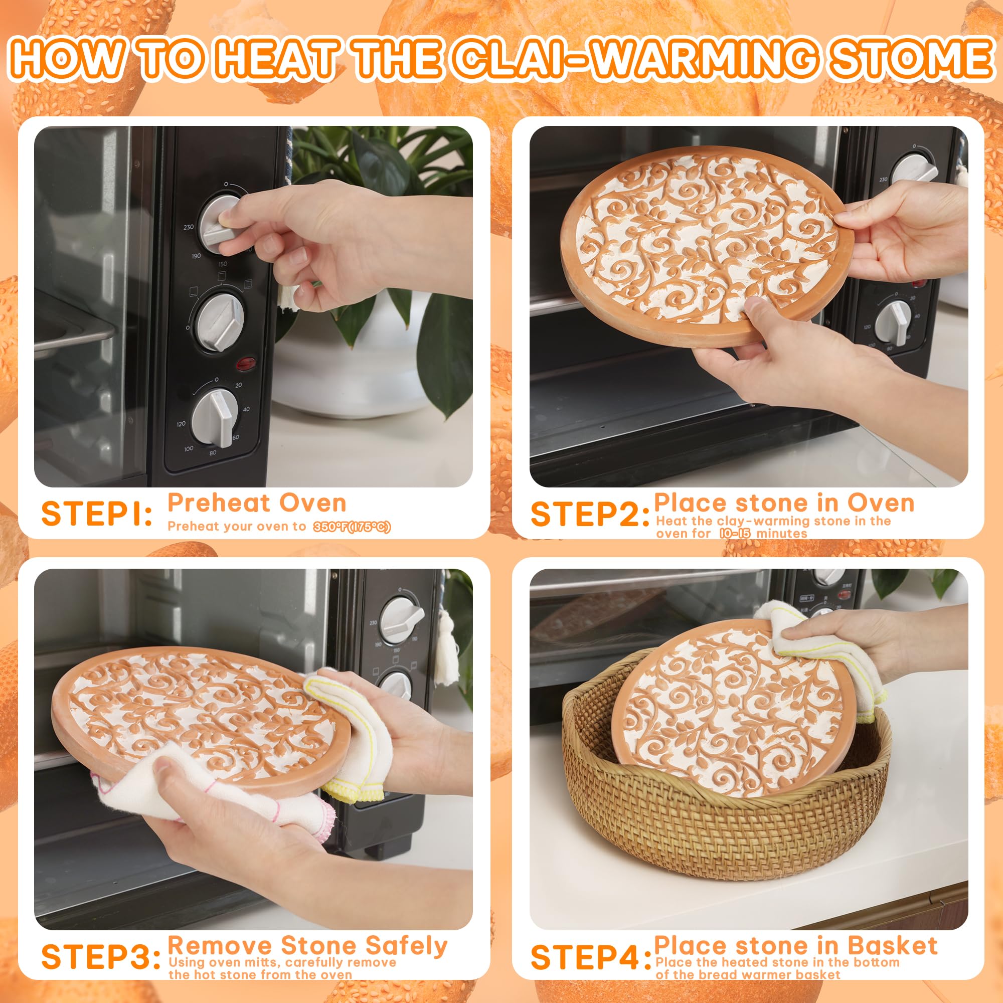 Oranbulb bread warmer for buns, ideal for family breakfasts and gatherings