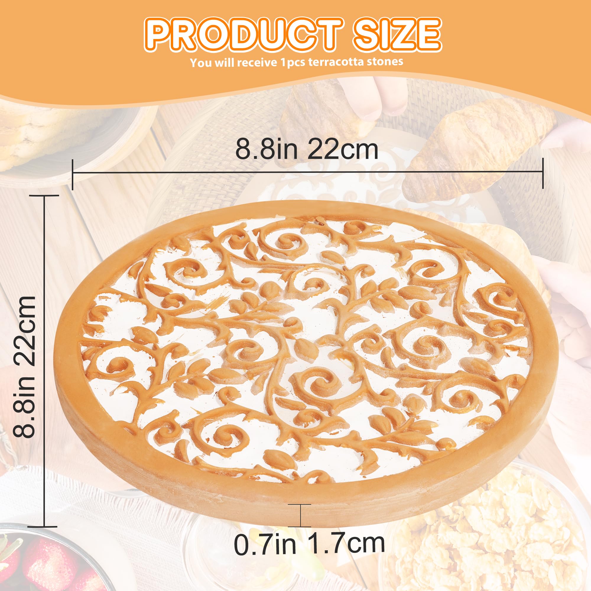 Oranbulb Terra Cotta Warmer for tortillas, maintains soft textures at mealtime
